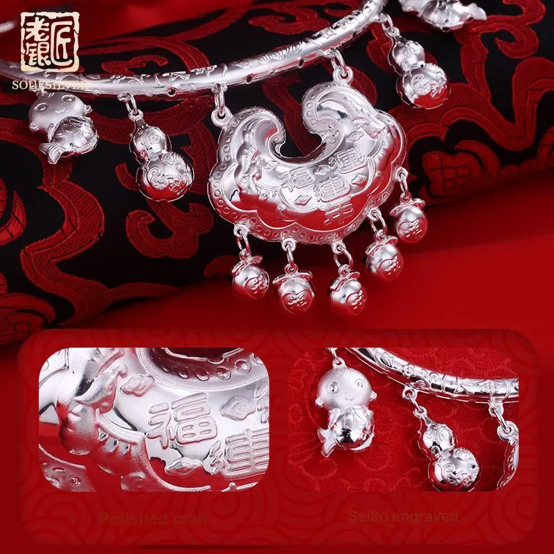 LAOYINJIANG 999 Fine Silver Pendants Kids'-5