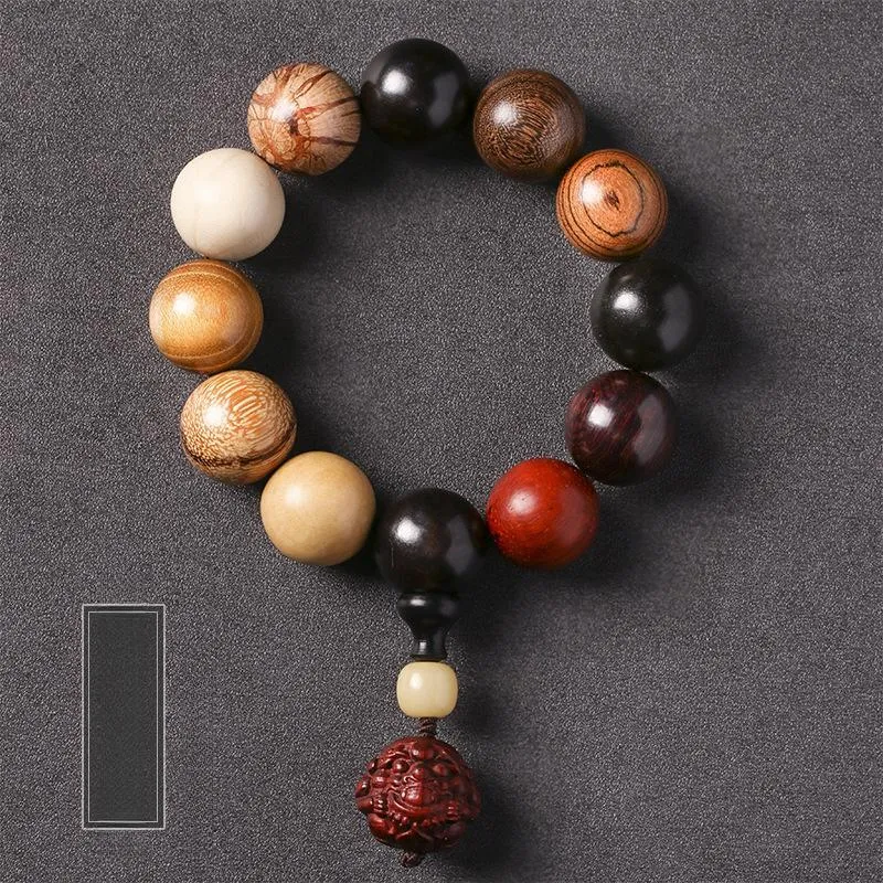 HANCANG Zabelia Biflora Wooden Bracelets Unisex-5