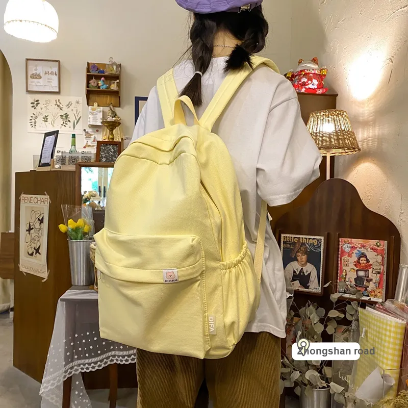 KAMLUI Nylon Backpack Regular Unisex Yellow/Blue/Black/Ecru/Pink-1