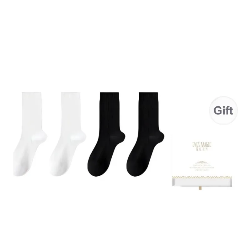 XIA.WA.ZHI.XIU Mid Calf Socks Women's Box 4 Pack-0