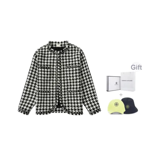 Charlie Luciano Куртки Пальто Унисекс Черный Белый