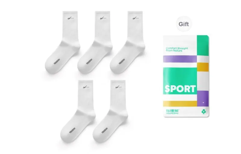YOUKESHU Mid Calf Socks Unisex Shopping Bag Combo Set-12