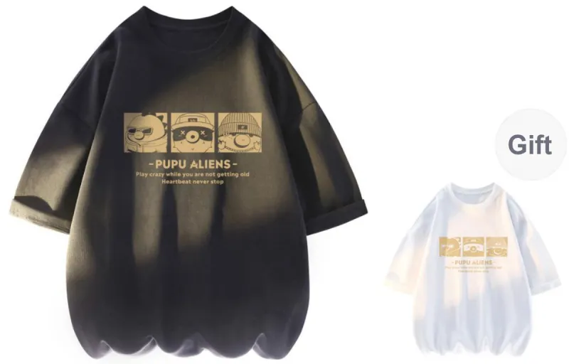 PUPU ALIENS T-Shirt Summer Unisex 2 Pack-10