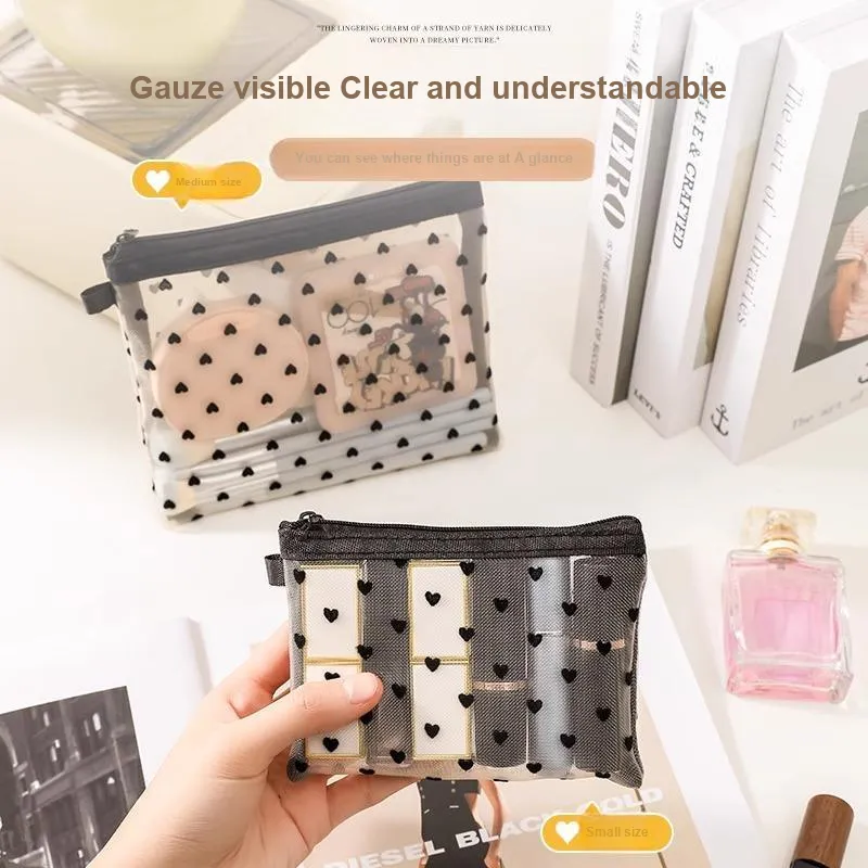 ZHENZI Gauze Makeup Bags Portable Lipstick Refillable Storage Case-6