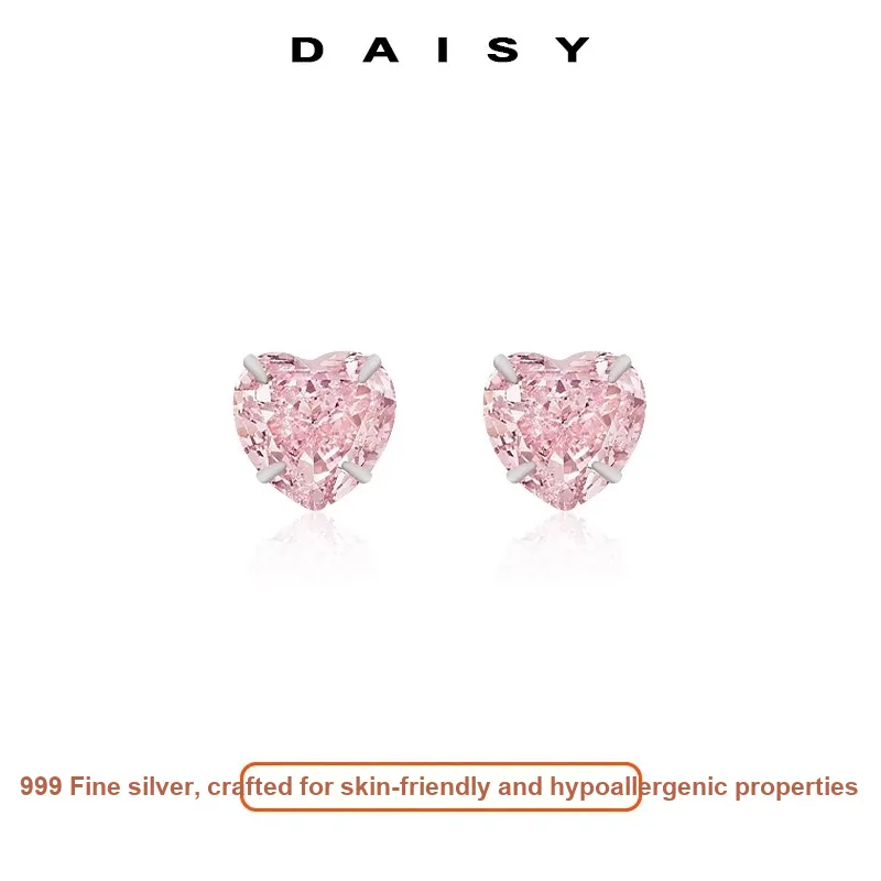 Daisy Dream 999 Fine Silver Stud Earrings Women's-2