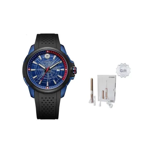 CITIZEN Ecology Drive Collection Светильник Кварцевый механизм Резиновый ремешок Часы Мужские Циферблат Синий