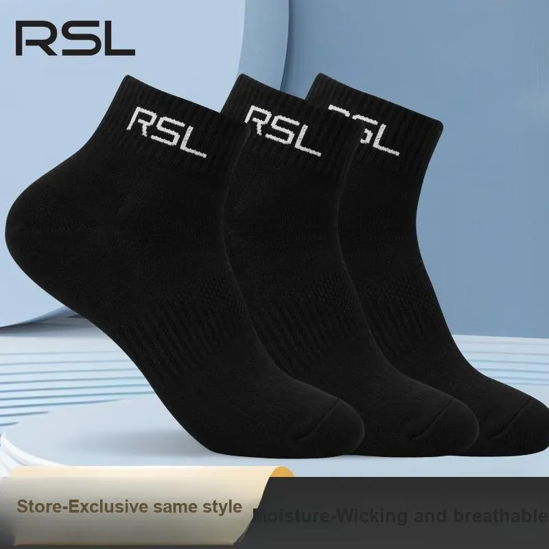 RSL Mid Calf Socks Unisex White/Black-11