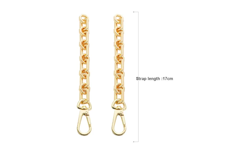 Lan Bao Fan Metal Bag Strap Women's Karat Gold-1