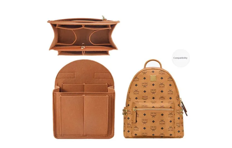GUYI Felt Bag Insert Women's Brown-6