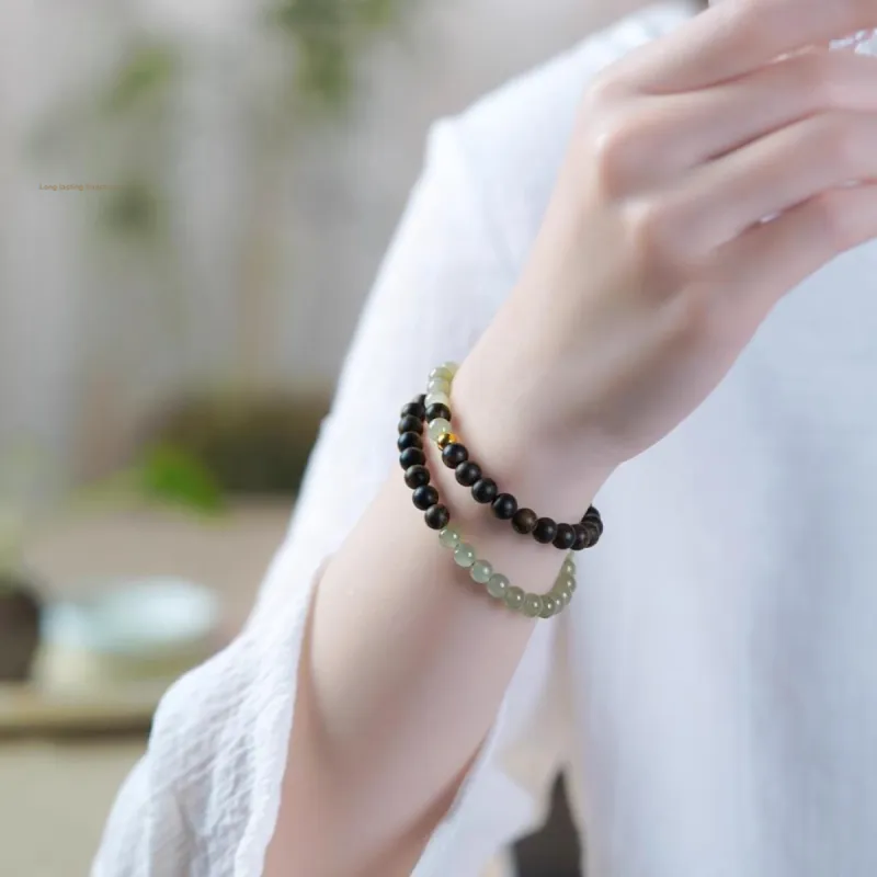 FANGYUANXIAOFU Fragrance Enhancer, Agarwood Bracelets Women's-2