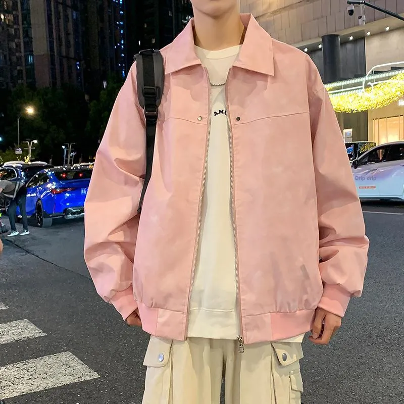 HOKLV Jackets Coats Unisex Pink-3