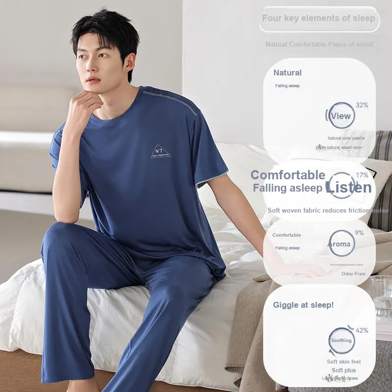 MIIOW Cool One Summer Series Pajama Set Men's Royal Blue-1