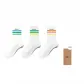 [3 Pack]Green Stripes/Yellow Green Stripes/Orange Pink