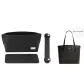 [Three-Piece Set Black Silver]Open Top Liner+Bottom Pad+Shoulder Pads