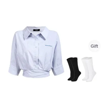 BSEVENI Shirts Women's Blue Stripes