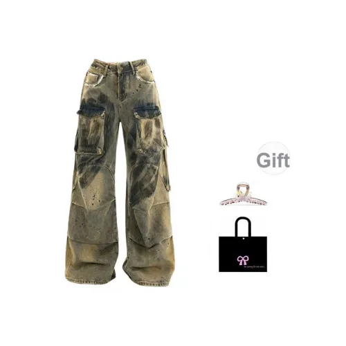 Aimilian Винтажные синие женские джинсы