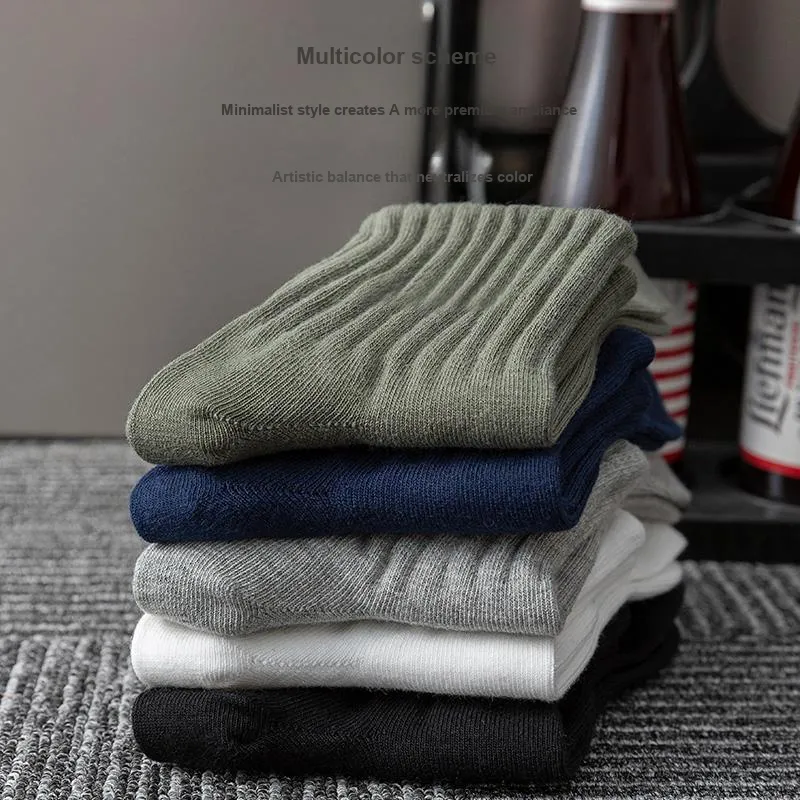 MIIOW Mid-Calf Socks Men's 5 Pack-7