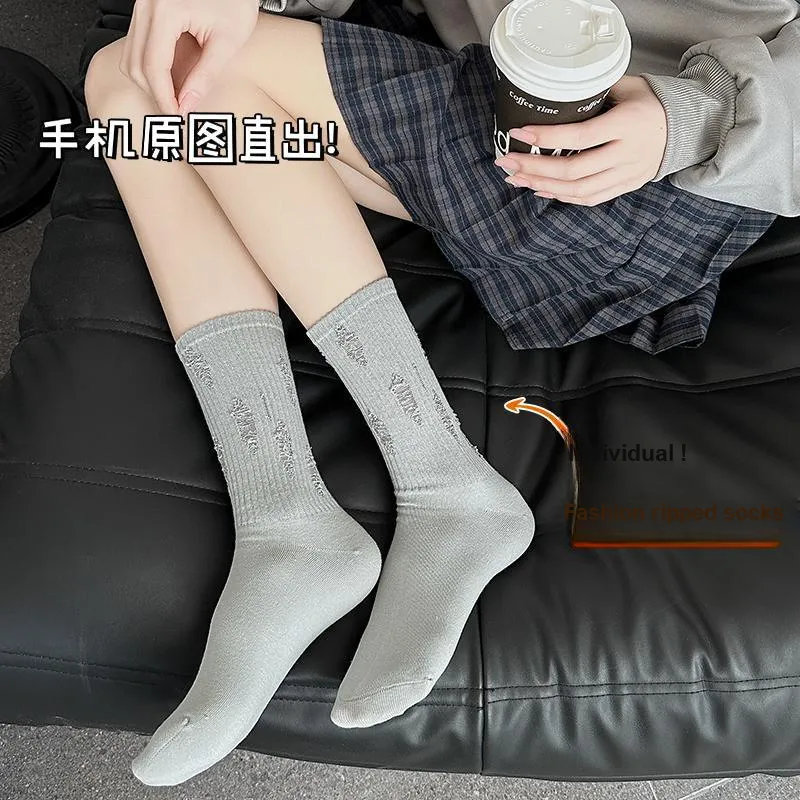 Lan Miao Mid Calf Socks Women's-13
