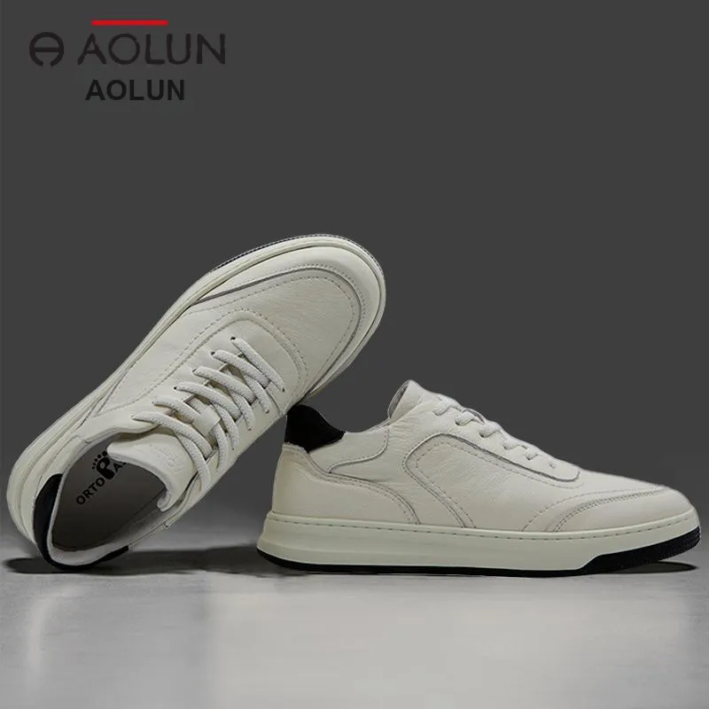 Auron Anti Slip And Wear Resistant Breathable Low Top Skateboard Shoes Men's White-3