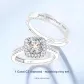 [Official Genuine]1 Carat CZ Diamond◆Sterling Silver Couple Rings◆Free Shipping Via SF Express