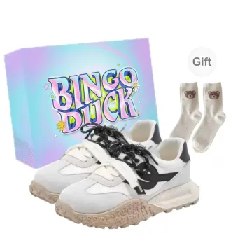 BINGO DUCK Slip Resistant Height Increasing Low Top Casual Shoes Women's