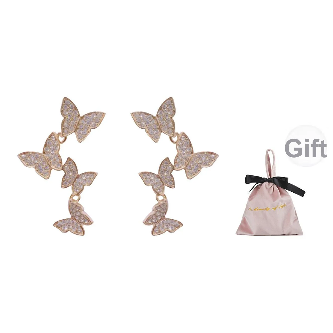 Wakfu Золотой Покрытый Медный 925 пробы Серьги с Булавкой и Цирконием Женские