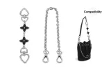 [Black Four-Leaf Clover Extender Chain]+Decorative Chain 35cm