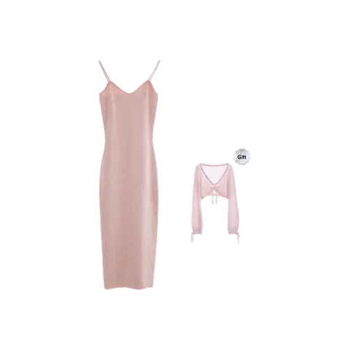 Blovelan Slip Платье Женское Пыльно-розовый