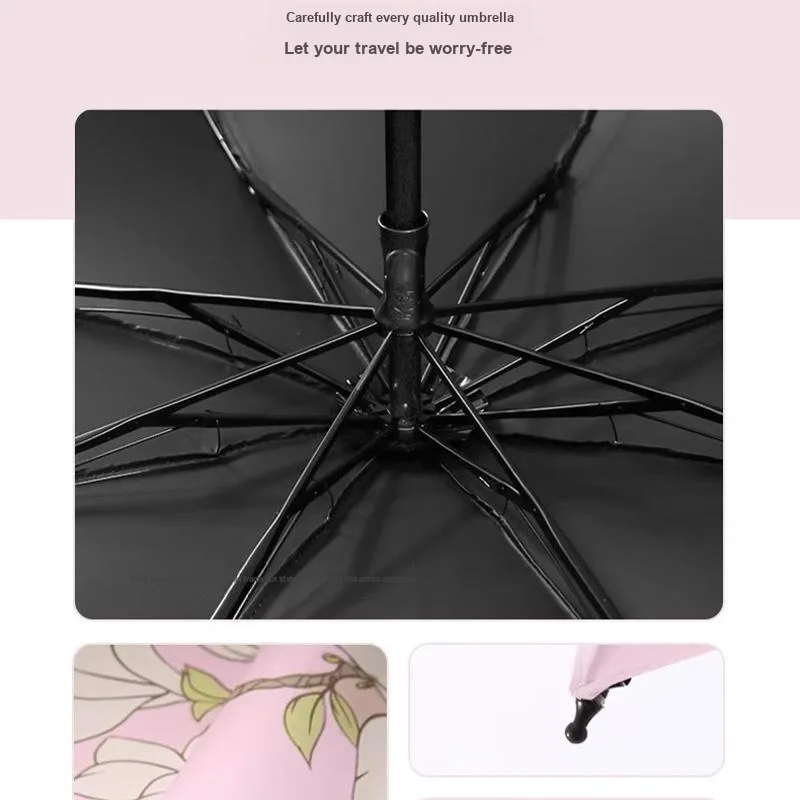Heavenly Umbrella Ultraviolet Sun And Rain Dual Use Folding Portable Sun Umbrella Unisex 2333833E Elegant Orchid-10