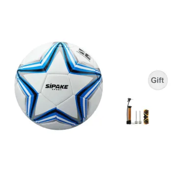 SIPAKESPORT Size 5 Size 4 Soccer PU Machine Stitched Soccer Ball Unisex Blue White