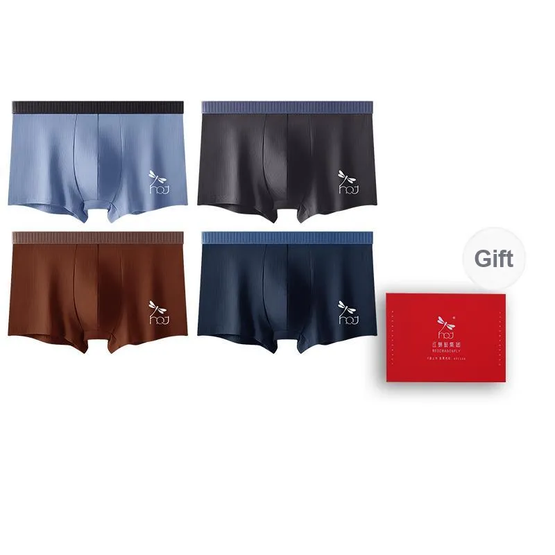 RED DRAGONFLY Cotton Panties Men's Combination Gift Box Set-0