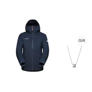 MAMMUT Rime Jackets Coats Unisex Deep Sea Blue Color With Free Necklace