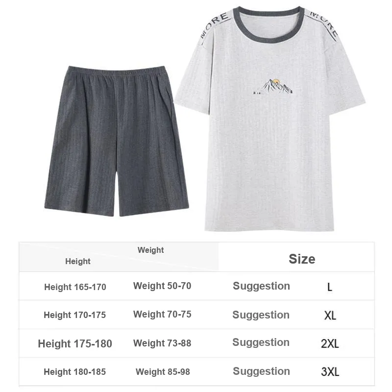 Huggy Kissy Pajama Set Men's Heather Gray-4