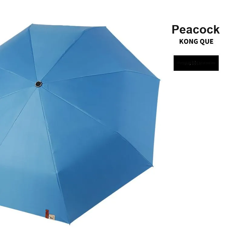 RABBITUU High Value Portable Manual Umbrella Sun Umbrella Foldable Solid Color Dual Use For Sunny And Rainy Days-6