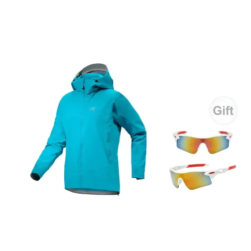 Arcteryx Gamma Series Windbreaker Jackets Men Lipstick Blue/Blue Tetra Includes Glasses L5