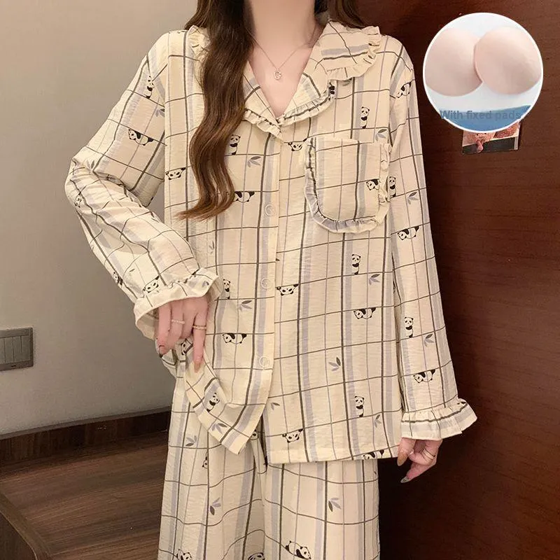 Ta Yan Pajama Set Women's Apricot-5