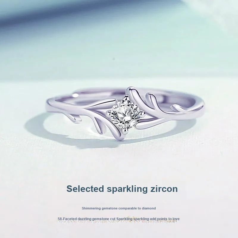 ALLOVE S925 Silver Rings Women's-2