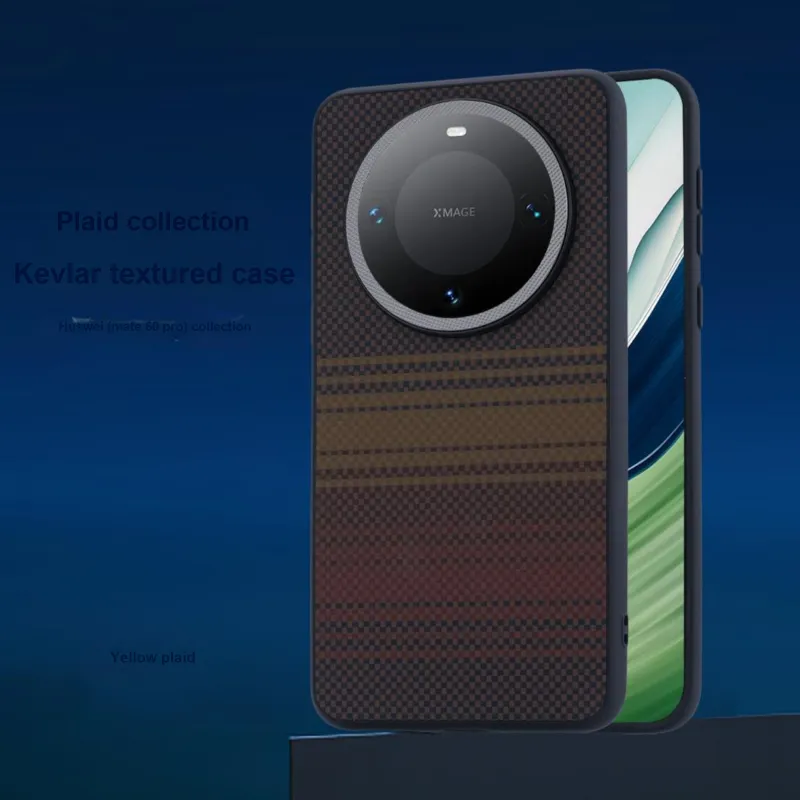 Koman TPU+PC Material Kevlar Carbon Fiber Skin Feel Grid Phone Cases Compatibility With Huawei Mate 60 Pro/P70 Pro-11