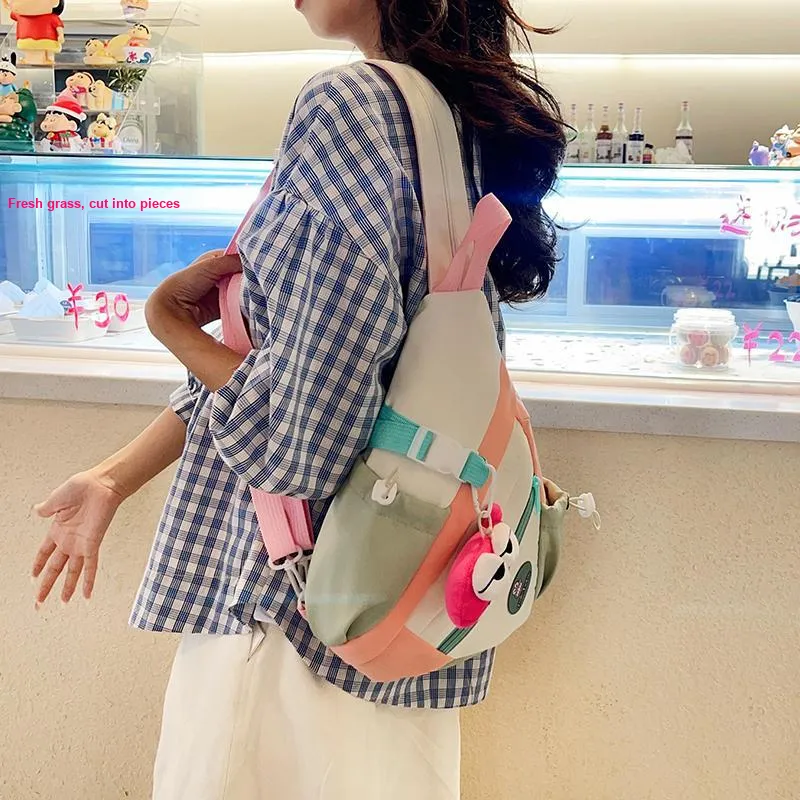 Kewuku Nylon One Shoulder Crossbody Backpack Women's Multicolor-3