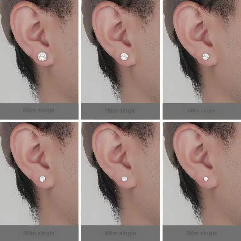 GUDUD Titanium Steel Stud Earrings Unisex-3