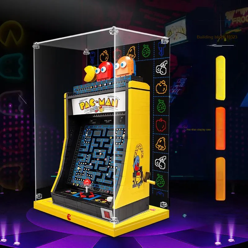 LIGHT YOUR BRICKS LeiYiBai Compatibility Building Block 10323 Pac-Man Arcade Game Display Case Model Accessories-8