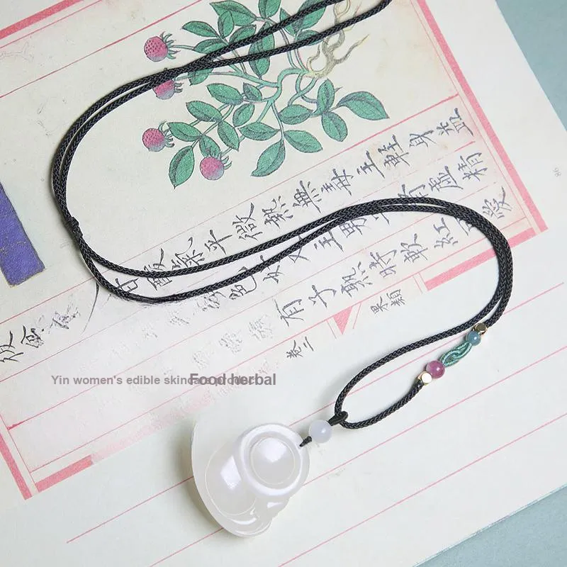 Ingenuity Hetian Jade Necklaces Dusty Pink Women's-5