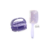 Shampoo Comb[Dark Purple]+Purple Curved Comb