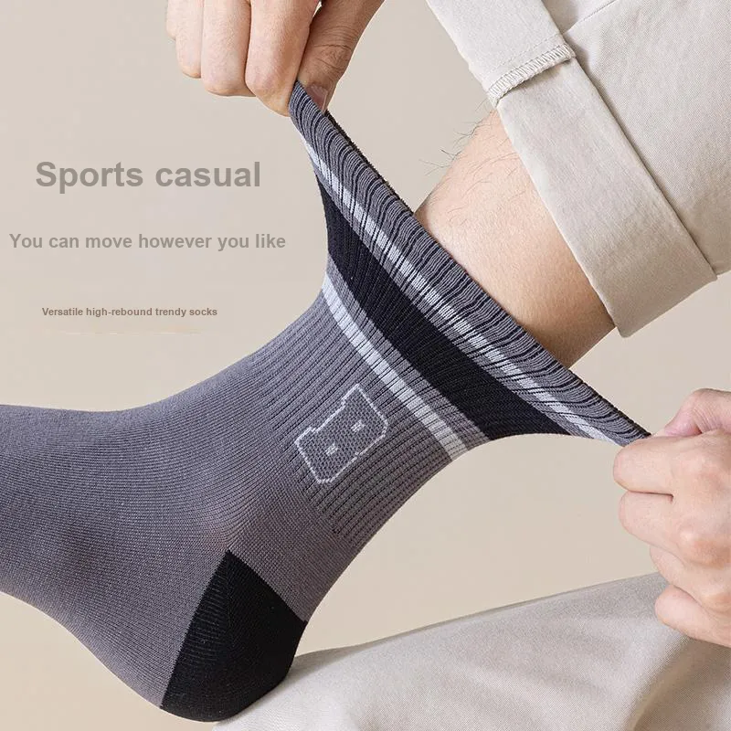 Lan Miao Mid Calf Socks Men's 5 Pack-5