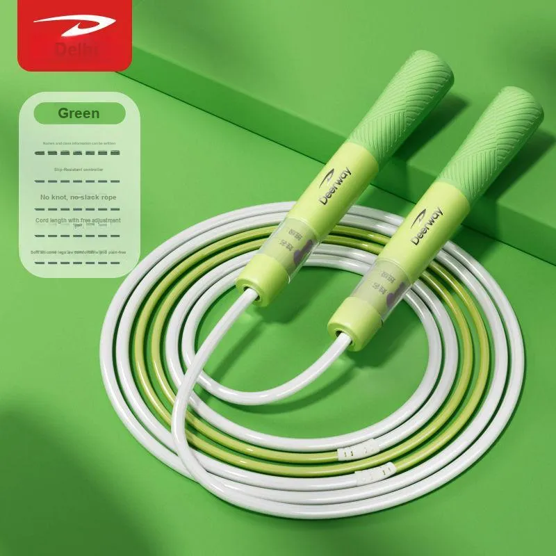 DEERWAY Fitness Training Non Countable Jump Ropes Adults PVC Rope ABS Controller 3.6m Pink-7