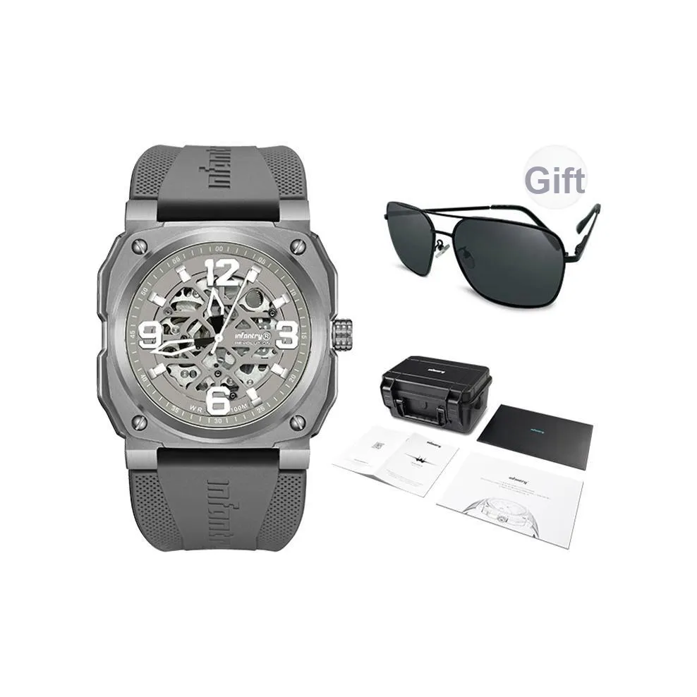 INFANTRY Eagle Thunder Avant Garde Collection Mechanical Movement Watch Unisex Cut Out Dial