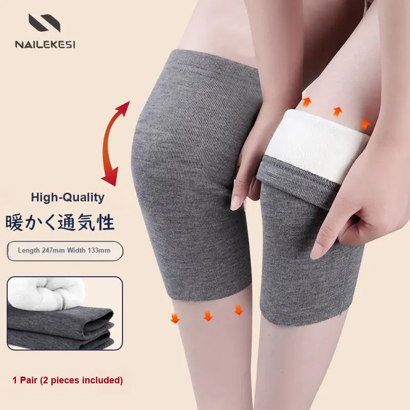 NAILEKESI Knee Pads Running Unisex Polyester Faux Fur-2