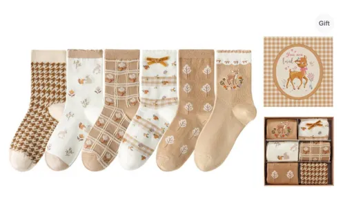 Caramella Mid Calf Socks Women's 6 Pack