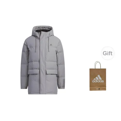 Adidas Down Jackets Men Gray+Gift Bag