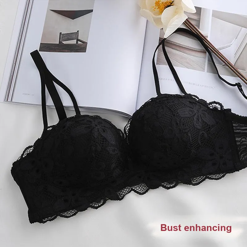 Flowers In Water Bra Women's Black-2